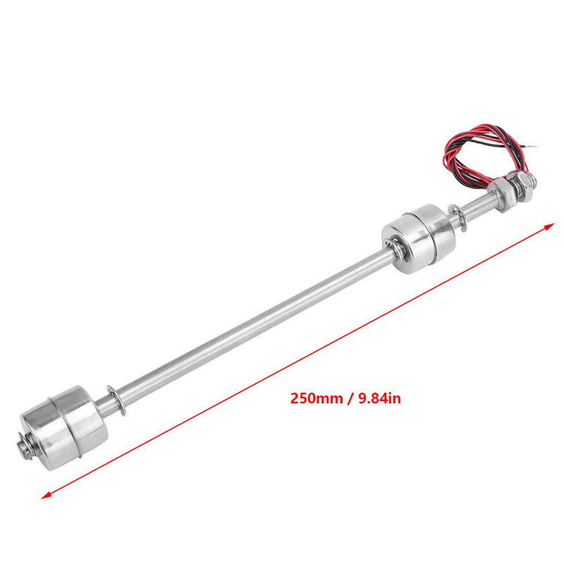 [Australia - AusPower] - Stainless Steel Switch Water Level Sensor Double Ball Water Level Controller Sensor Switch for Pool(250mm / 9.84in) 250mm / 9.84in 