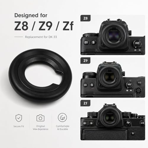 Extended Z8 Z9 Zf DK-33 Eyepiece, Round Soft Silicone Camera Eyecup