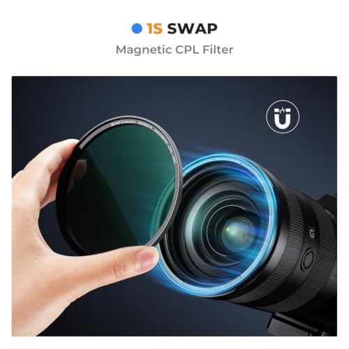 K&F CONCEPT 49mm Magnetic Polarizer Lens Filter with Cleaning Cloth