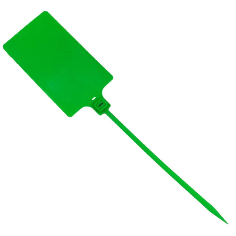 [Australia - AusPower] - Plastic Seals Shipping Tags Logistics Use Big Sign Tie Large Label Tie, 255mm Total Length, Package of 100pcs (Green) Green 