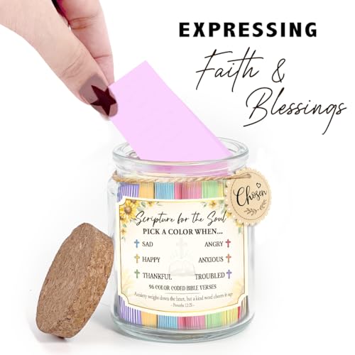 Bible Verse Jar, Religious Christian Gifts For Women Men - Read Me When Prayer Jar with Scriptures - Birthday Gifts for Mother Sisters Besties, Inspirational Presents For Moms