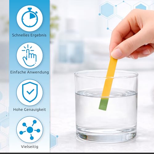 ECENCE 1 Piece pH Test Strips on Roll, Measuring Range 0-14 | Litmus indicator, acid test for various liquids (eg aquariums, drinking water, saliva, pool) 1 x pH 0-14 rolls