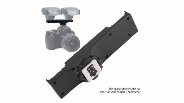 Hot Shoe Splitter, Hot Shoe Extension Bar Mount Cold Shoe Extension Bracket Bracket DSLR Camera Camcorder DV (for )
