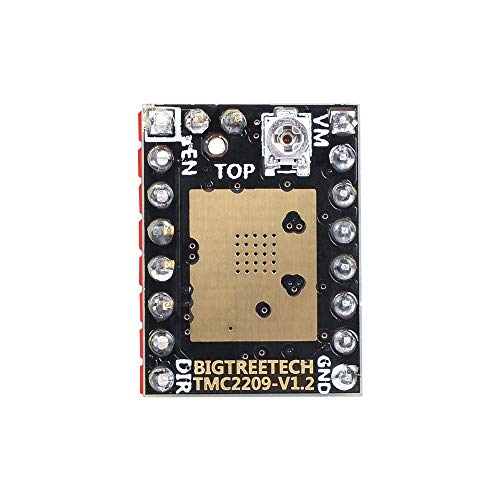BIQU DIRECT 3D Printer Part Stepstick Mute TMC2209 V1.2 Stepper Motor Driver with Heatsink for SKR V1.3 MKS GEN L Ramps 1.4/1.5/1.6 3D Printer Control Board(Pack of 5pcs) (UART Mode)