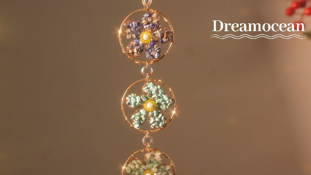 Sunflower Crystal Hanging Decor Chakra Crystal Wall Hanging Decoration 7 chakra flower