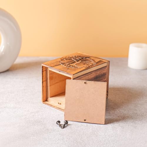 Hashcart Traditional Wooden Urn for Human or Pet Ashes, 12 Lbs