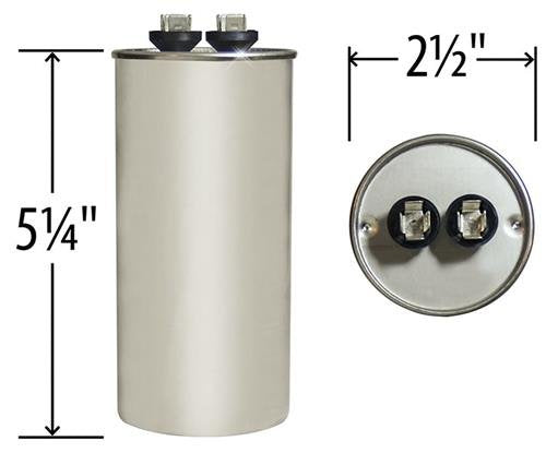[Australia - AusPower] - Trane CPT01074 / CPT-1074 - 80 uF MFD x 440 VAC Genteq Replacement Capacitor Round # C480R / 27L322 