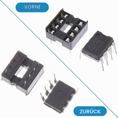 Pack of 50 NE555P Precision Timer Single NE555 Timer IC NE555P Pulse Generator Single Bipolar DIP-8 + 50 Pieces NE555 DIP-8 Socket