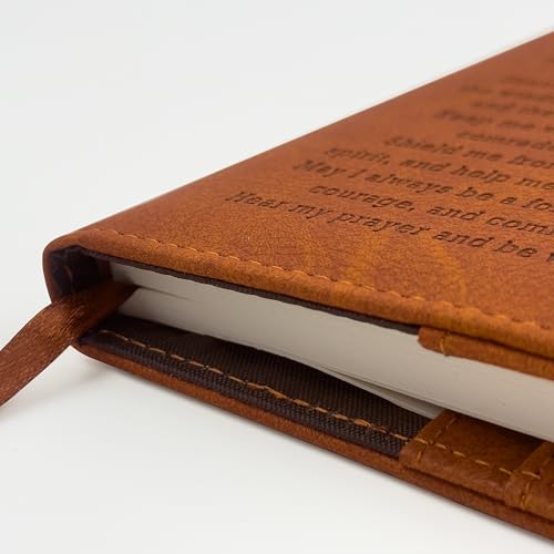 Marine Gifts Men Women Marine Corps Gifts for Men Religious Gift Military A5 Leather Refillable Journal Notebook 200 Lined Pages with Pen Deployment Appreciation Inspiration Gift for Marine