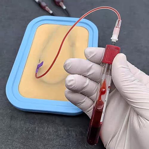 Surgical Set of 4 Injection Training IV Start Kit Realistic Blood | Medical Grade Silicone Infusion Training Kit for Medical Students and Nurses