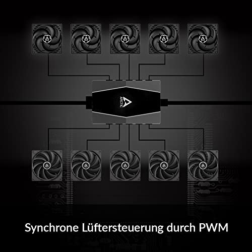 ARCTIC Case Fan Hub - 10-Way PWM Fan Splitter | With SATA Power, case fan