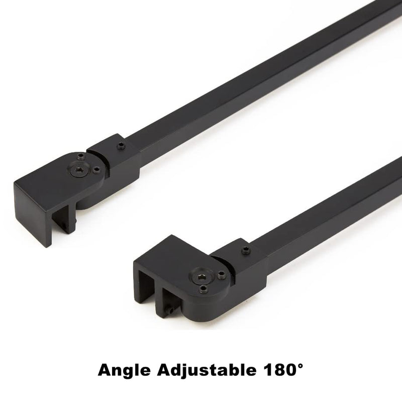 Matte Black Stainless Steel Wall-to-Glass Support Bar Support Arm for 1/4" 5/16" 3/8", or 6mm 8mm 10mm Glass for Fixed Frameless Shower Glass Panel (40cm) 40cm