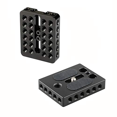 CAMVATE Top Cheese Plate + Camera Base Plate for DIY DSLR Camera Cage Rig