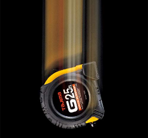[Australia - AusPower] - TAJIMA Tape Measure - 16 ft / 5m x 1 inch G-Series Measuring Tape with Dual Metric/Standard Scale & Acrylic Coated Blade - G-16/5MBW 4.9 m 
