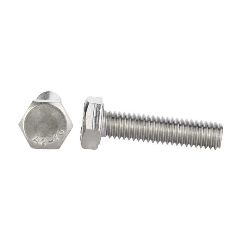 [Australia - AusPower] - 1/4-20 x 3/4" (3/8" to 4" Available) Hex Head Screw Bolt, Fully Threaded, Stainless Steel 18-8, Plain Finish, Quantity 25 1/4-20 x 3/4" 