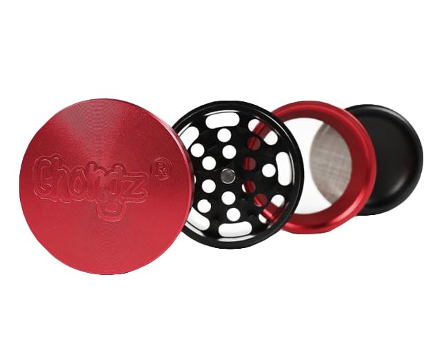 Chongz Big Hitter 62mm 4 Part Grinder (Red) Red