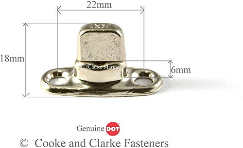 Dot Scovill turn button eyelet and stud common sense fasteners, 10-piece set with nickel-plated brass screws