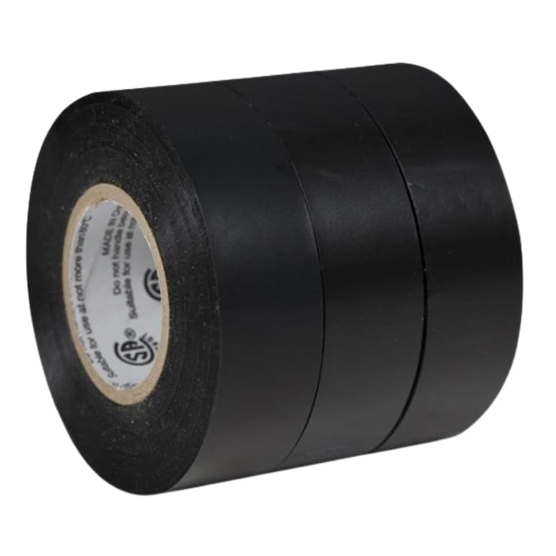 [Australia - AusPower] - Duck Brand Professional Electrical Tape, 0.75-Inch by 50-Feet, 3-Pack of Rolls, Black (299004) 3/4 Inch x 50 Feet (3-Pack) 