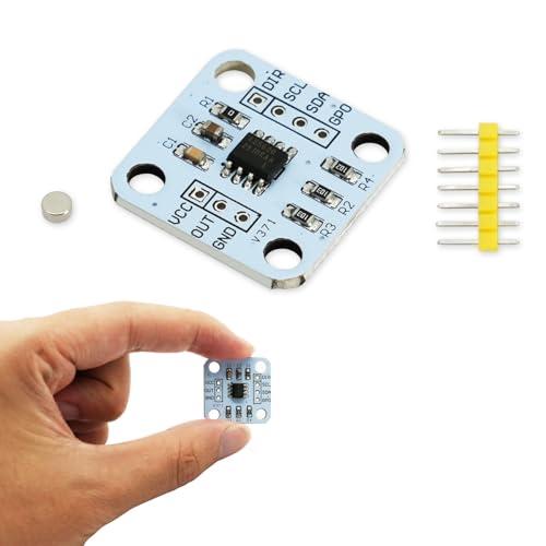 2 PCS 12bit High Precision AS5600 Magnetic Encoder, Magnetic Induction Angle Sensor Module, Comes with a Magnet for Angle Measurement, Induction, 12 Bit, High Precision