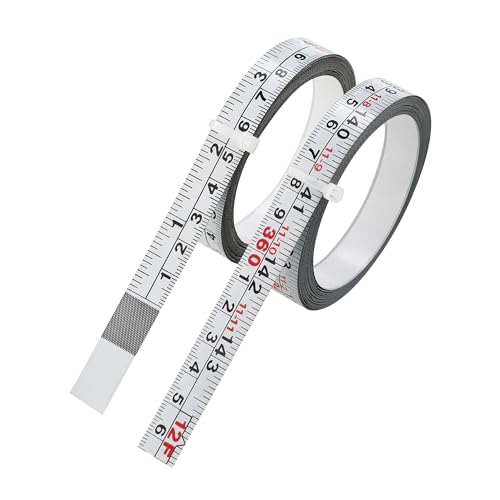 Qtcial 2-pack adhesive measuring tape for workbenches, 143-inch tape measure strips