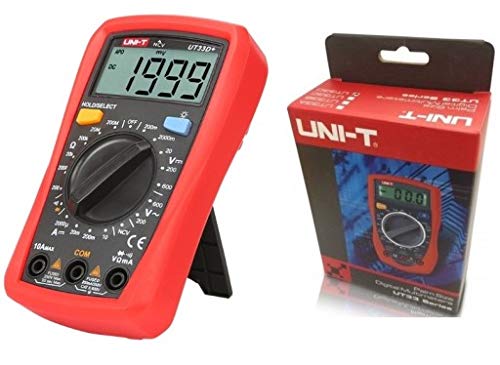 UNI-T Digital Multimeter with Backlight, Palm Size AC DC Voltmeter Ammeter LCD NCV Tester for Battery Test Meter Multitester Resistance ohm Tester, UT33D+ UT33D+