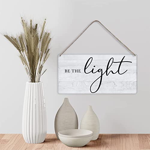 __Bible Verse Home Wall Decor be the Light Matthew 5:14 Scripture Wooden Signs Farmhouse Hanging Wall Plaque Christian Wood Sign