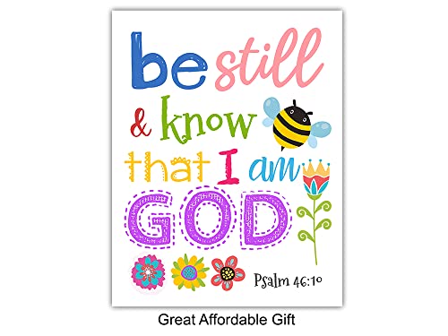 Bible Verse Wall Decor - Christian Wall Decor - Religious Art - Scripture Art - Psalms, Proverbs - Spiritual Inspirational Christian Gifts for Women - Girls Bedroom Artwork - God Decoration