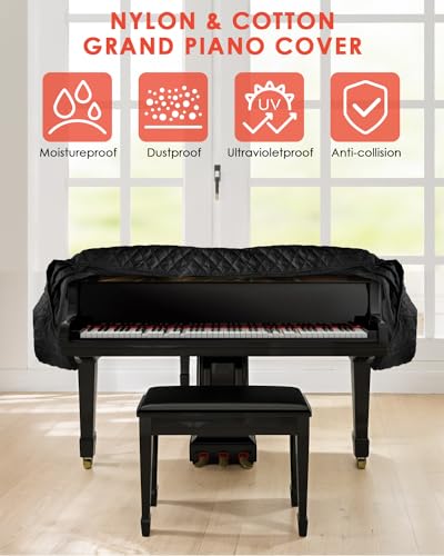 TINDTOP Thickened Grand Piano Cover, Waterproof Baby Piano Cover Thickened, S - 62.99in/160cm