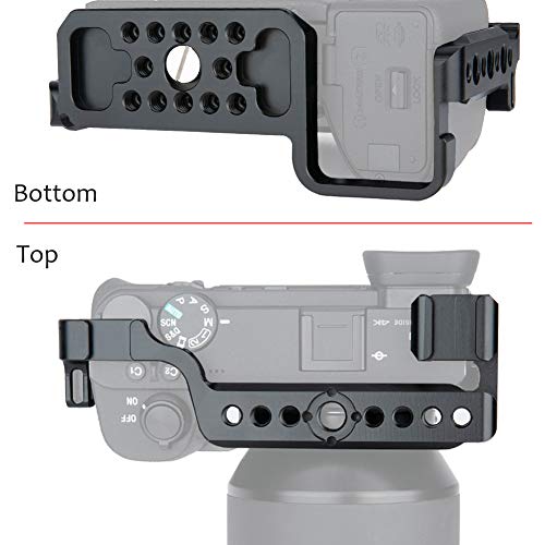 NICEYRIG Cage for Sony Alpha A6600, with NATO Rails and Cold Shoe Mounts - 340