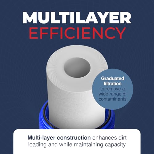 Healthy Spring 1 Micron Whole House Sediment Filter replacement cartridges, 10 x 2.5 inch, pack of 2