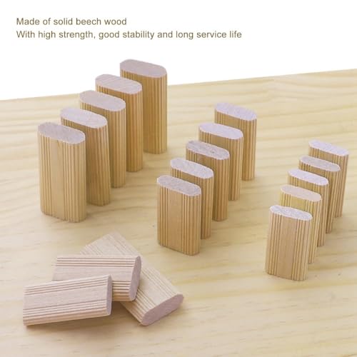 Anu Limen solid beechwood dowel pins for furniture assembly, door stops, splicing, and woodworking projects