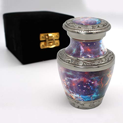 Galaxy Small Urns for Human Ashes Set of 4 Mini Urns or Keepsakes Galaxy