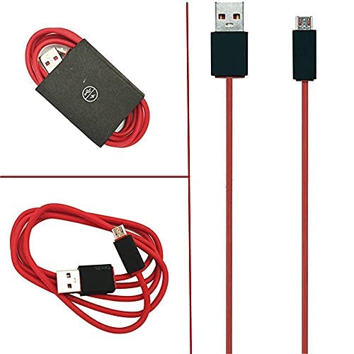 [Australia - AusPower] - Saipomor Micro USB Charging Cord Charger Cable Compatible with Kindle Fire Tablets(Fire 1st-8th Gen), Kindle E-Readers(3rd-10th Gen), Kindle Paperwhite2/3/4 and Kindle Oasis2-3ft Black&Red 