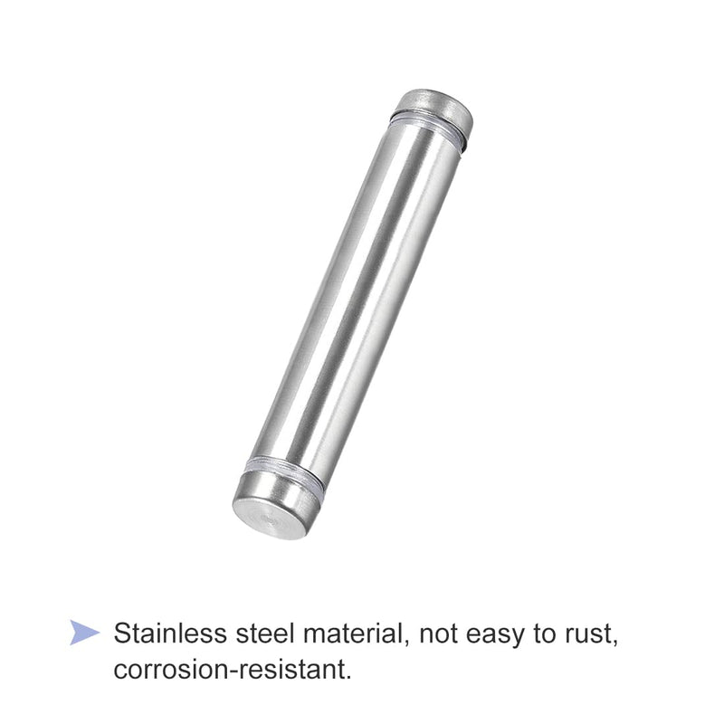 [Australia - AusPower] - uxcell 1/2 Dia x 2-1/2"(12x64mm) Double Head Standoff Screws Acrylic Glass Nails 8pcs 64mm 