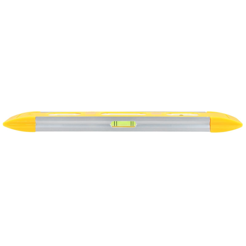 HAKZEON 10 PCS 9 Inch Yellow Magnetic Torpedo Level, Plastic Shell Bubble Level Tool, Spirit Level Measuring Tool with 45/90/180 Degree Bubbles for Measurements