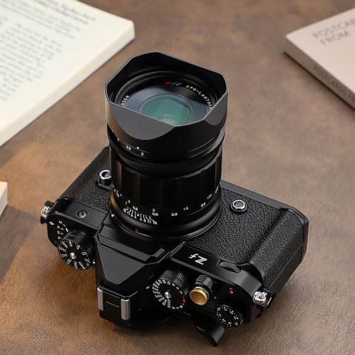 Haoge Metal Square Lens Hood for Voigtlander APO-LANTHAR 50mm 35mm 28 F2 Aspherical II for Nikon Z-Mount Lens Accessories Bayonet,with Cap LH-35AAZ+Cap-35AAZ