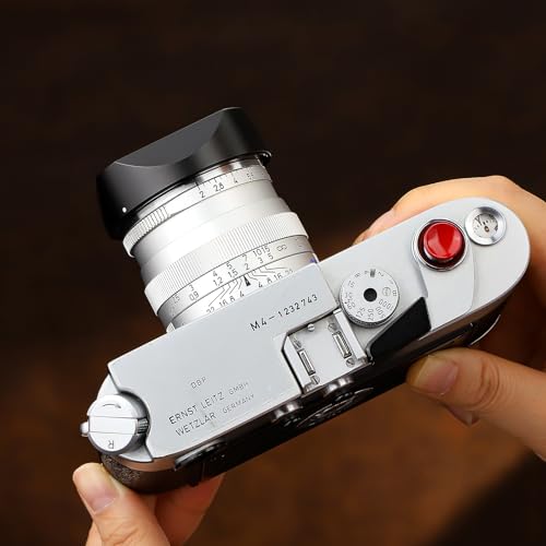 Hagoe Metal Square Lens Hood with Cap for Voigtlander Nokton 28mm F1.5 35mm F1.4 40mm F1.4 VM for Zeiss 2/50 Biogon T* 2/35 ZM Lenses, Bayonet,43mm UV Compatible Black Replaces LH-6