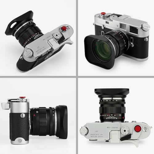 Haoge LH-ZM32P Bayonet Metal Square Lens Hood Shade Compatible with Carl Zeiss Distagon T 1.4/35 35mm f1.4 f/1.4 ZM Lens Hollow Out Designed Black [Square - Black - Hollow Out Designed]