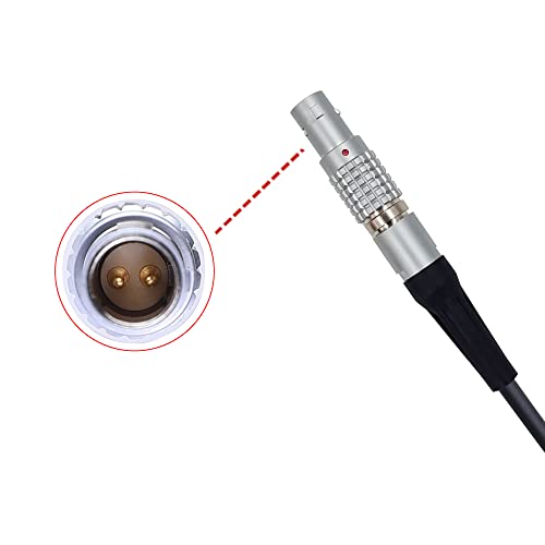 D-TAP to Lemo-Compatible 2 Pin Male Power Cable Suitable for Teradek Z Cam ARRI RED DJI TILTA Paralinx Preston Transvideo Offhollywood Switronix Panasonic (Straight) Straight