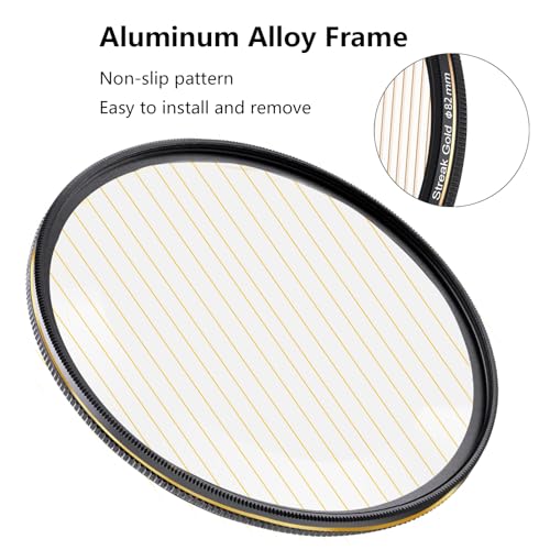 82mm Variable Gold Streak Filter, Special Effects Lens Filter 82mm