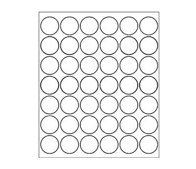 ChromaLabel 1.25 Inch Round Printable Labels for Laser and Inkjet Printers, 1050 Stickers per Pack, 42 Stickers per Sheet, White 1.25" Diameter