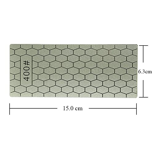 Diamond Sharpening Stone Diamond Plate Whetstone Professional Kitchen Table Stone Sharpening Stone for Sharpening Dull or Tired Edges 15 x 6 cm Pack of 2