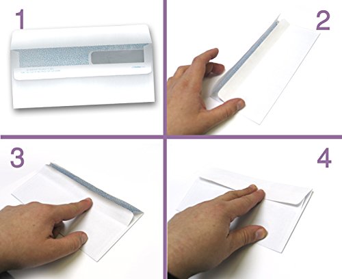 NextDayLabels #9 Double Window Check Envelopes - 500 Pack Ready-Seal Security Tinted Envelopes for QuickBooks, Sage 100, Blackbaud Checks - Self-Sealing Laser-Compatible - Made in USA #9 Envelope-500 Pack