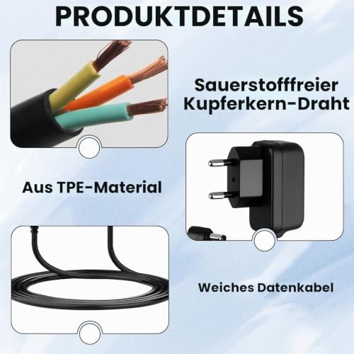 Menibeuty 6 V Power Supply Charger for 0mron Blood Pressure Monitor, AC Power Adapter Blood Pressure Monitors, for O ron M7 M500 M700 M3 M5 Series, 1.4 m Replacement Power Supply Charging Cable Compatible with M2 M6 M8 M9 X3 etc