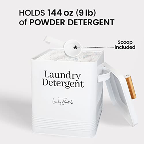 Modern Farmhouse Laundry Detergent Container for Laundry Decor (White) Laundry Detergent (White)