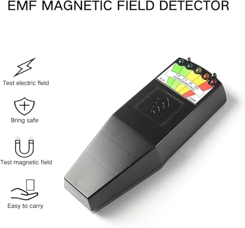 K2 EMF Meter, Handheld Electromagnetic Radiation Detector, 5 LED Display EMF Detector for Ghost Hunting, Magnetic Field Monitor 50Hz - 20,000Hz, Portable EMF Meter for Home, Office and Paranormal U