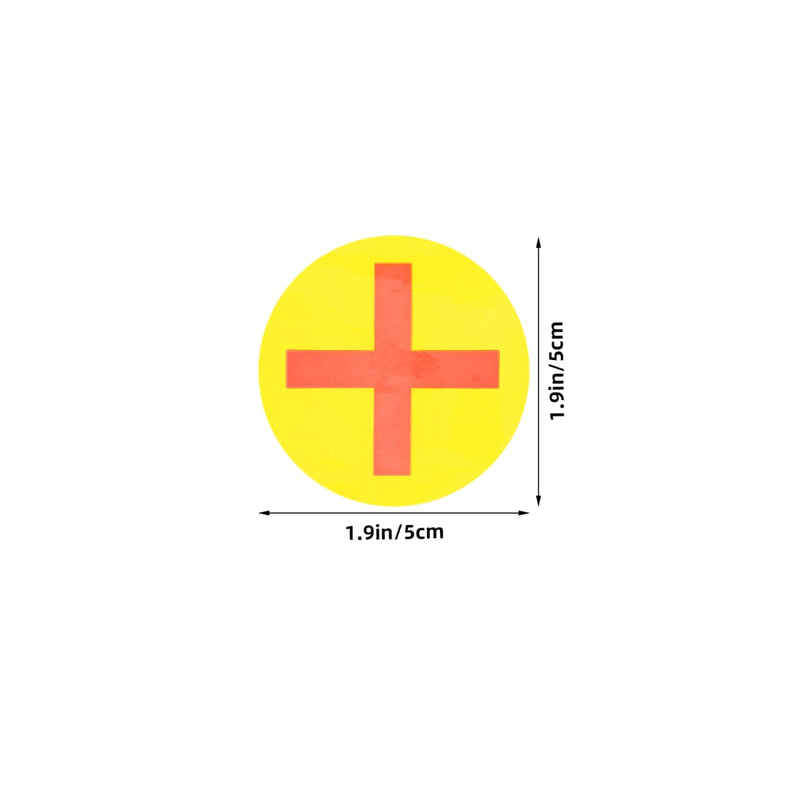 Waterproof Battery Polarity Stickers Self Adhesive 1.96 Inch Round Labels for Positive Negative Terminal Identification Tear Resistant Electrical Decals