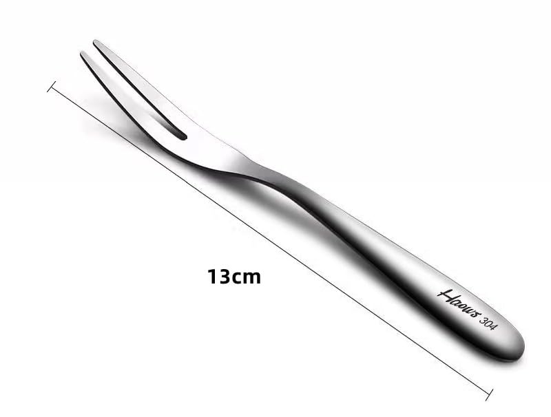Luxury Crystal bling 304 Stainless Steel Fruit Forks - Rhinestone Metallic Elegant Swan Design Cake Fork Set for Home Use (Silver) Silver