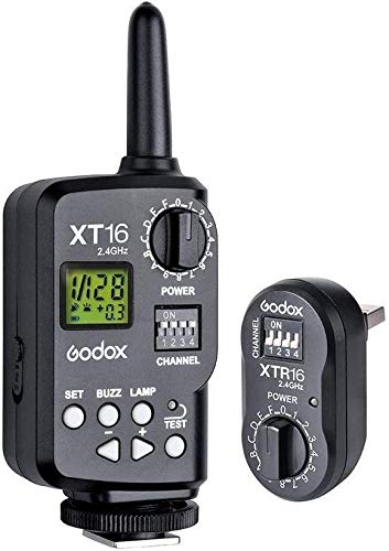 GODOX XT-16 Radio-Controlled Flash Trigger Transmitter + Receiver for Godox Witstro AD360 AD360II-C AD360II-N, Quicker, Quicker D, QT, QS, Gemini GT (XT-16)