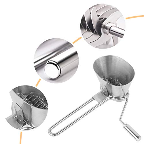 BORDSTRACT Manual Garlic Chopper, Stainless Steel Kitchen Spice Mill, Manual Garlic and Parsley, Portable Crusher, For Garlic, Cilantro, Onion